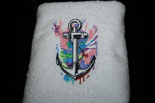Serviette de bain encre marine