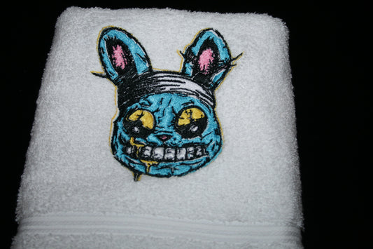 Serviette de bain lapin destroy