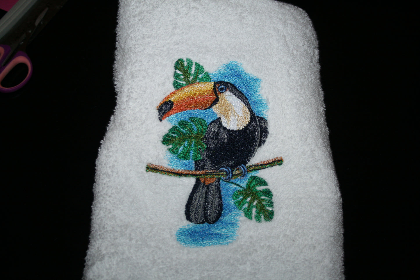 Serviette de bain toucan