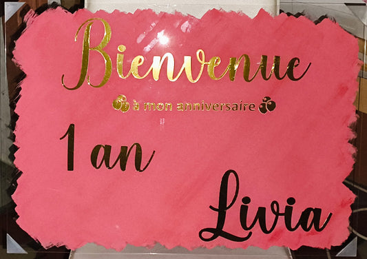 Plaque anniversaire personnalisable